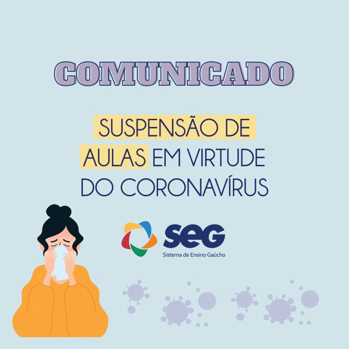 [COMUNICADO] Suspensão de aulas em virtude do Coronavírus